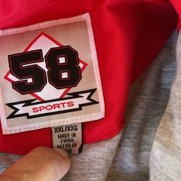 Jayhawks , University of Kansas. Pull-over ,Wind breaker.  XXL.Big Logo .Vintage - Picture 9 of 13